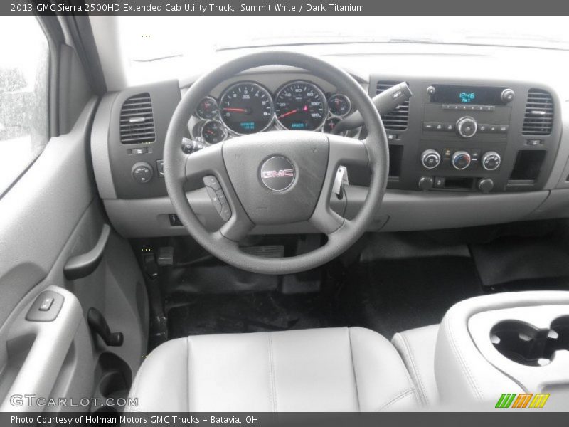 Summit White / Dark Titanium 2013 GMC Sierra 2500HD Extended Cab Utility Truck