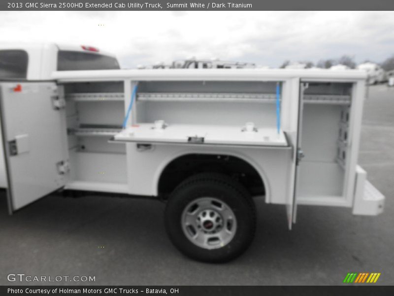 Summit White / Dark Titanium 2013 GMC Sierra 2500HD Extended Cab Utility Truck