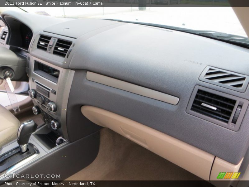 White Platinum Tri-Coat / Camel 2012 Ford Fusion SE