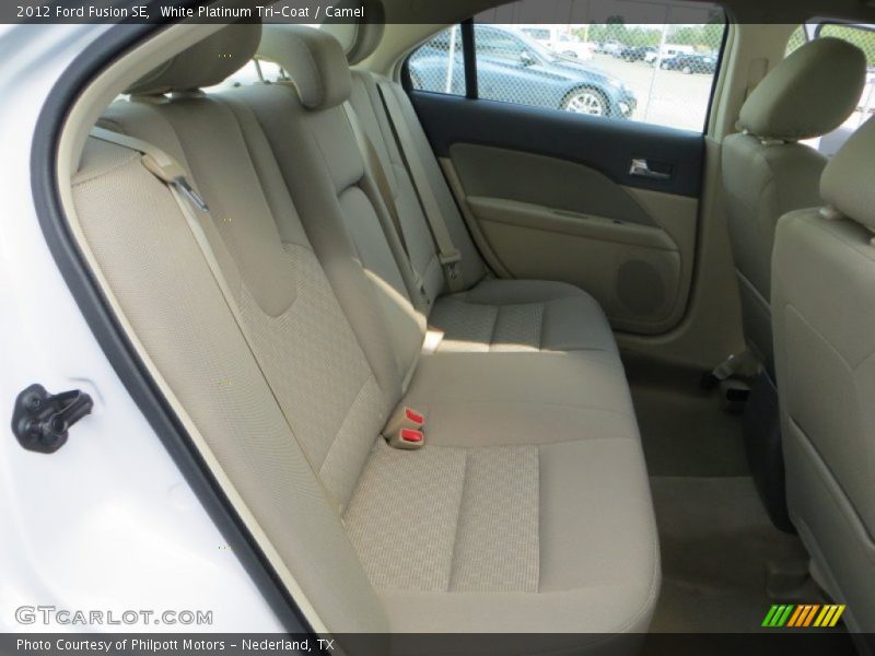 White Platinum Tri-Coat / Camel 2012 Ford Fusion SE