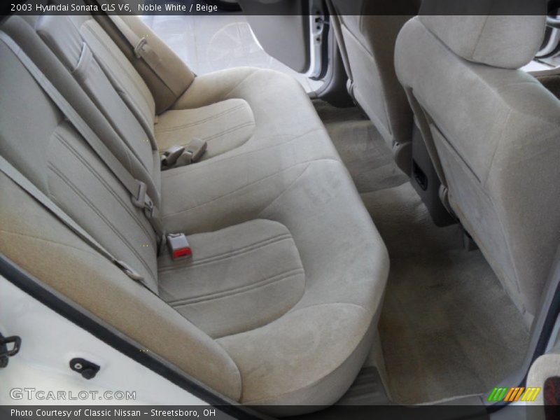 Noble White / Beige 2003 Hyundai Sonata GLS V6