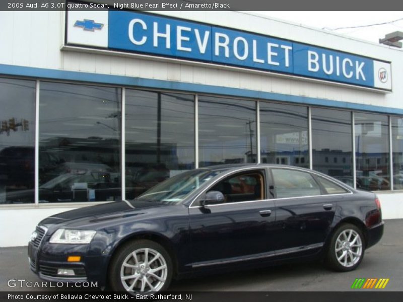Night Blue Pearl Effect / Amaretto/Black 2009 Audi A6 3.0T quattro Sedan