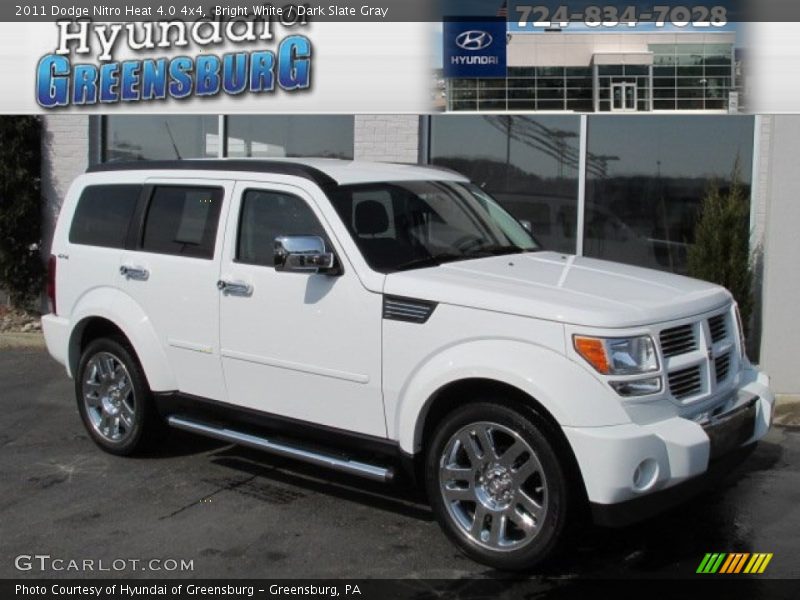 Bright White / Dark Slate Gray 2011 Dodge Nitro Heat 4.0 4x4