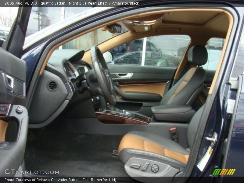 Night Blue Pearl Effect / Amaretto/Black 2009 Audi A6 3.0T quattro Sedan