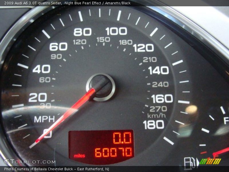 Night Blue Pearl Effect / Amaretto/Black 2009 Audi A6 3.0T quattro Sedan