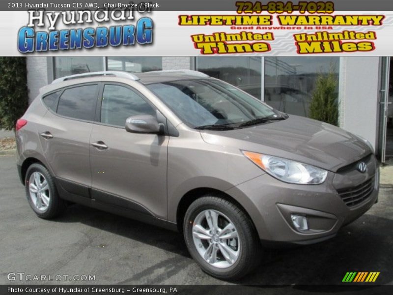 Chai Bronze / Black 2013 Hyundai Tucson GLS AWD