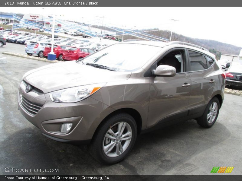 Chai Bronze / Black 2013 Hyundai Tucson GLS AWD