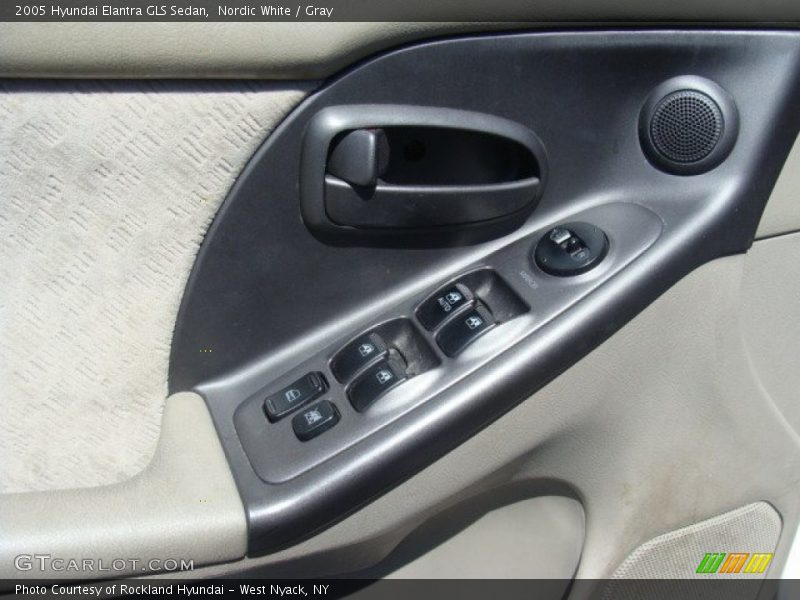 Nordic White / Gray 2005 Hyundai Elantra GLS Sedan