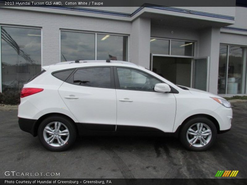 Cotton White / Taupe 2013 Hyundai Tucson GLS AWD