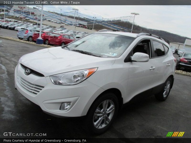 Cotton White / Taupe 2013 Hyundai Tucson GLS AWD
