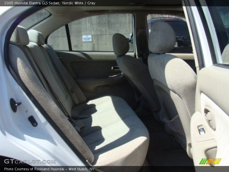 Nordic White / Gray 2005 Hyundai Elantra GLS Sedan