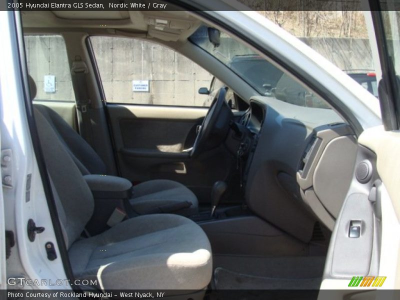 Nordic White / Gray 2005 Hyundai Elantra GLS Sedan