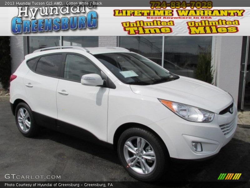 Cotton White / Black 2013 Hyundai Tucson GLS AWD