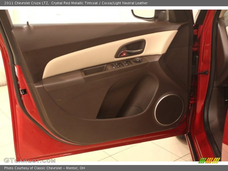 Crystal Red Metallic Tintcoat / Cocoa/Light Neutral Leather 2011 Chevrolet Cruze LTZ