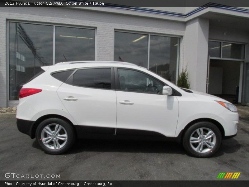 Cotton White / Taupe 2013 Hyundai Tucson GLS AWD