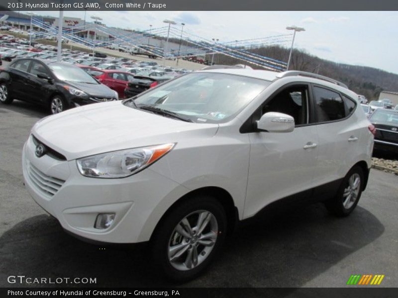 Cotton White / Taupe 2013 Hyundai Tucson GLS AWD