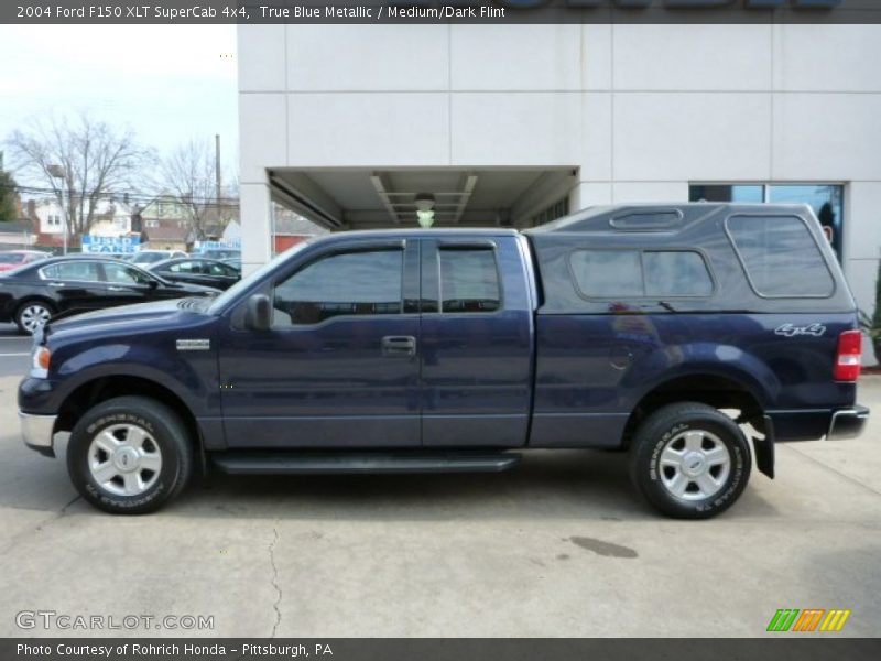True Blue Metallic / Medium/Dark Flint 2004 Ford F150 XLT SuperCab 4x4