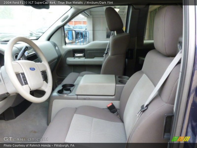 True Blue Metallic / Medium/Dark Flint 2004 Ford F150 XLT SuperCab 4x4