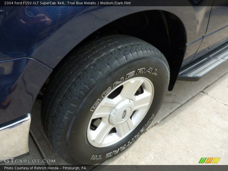 True Blue Metallic / Medium/Dark Flint 2004 Ford F150 XLT SuperCab 4x4