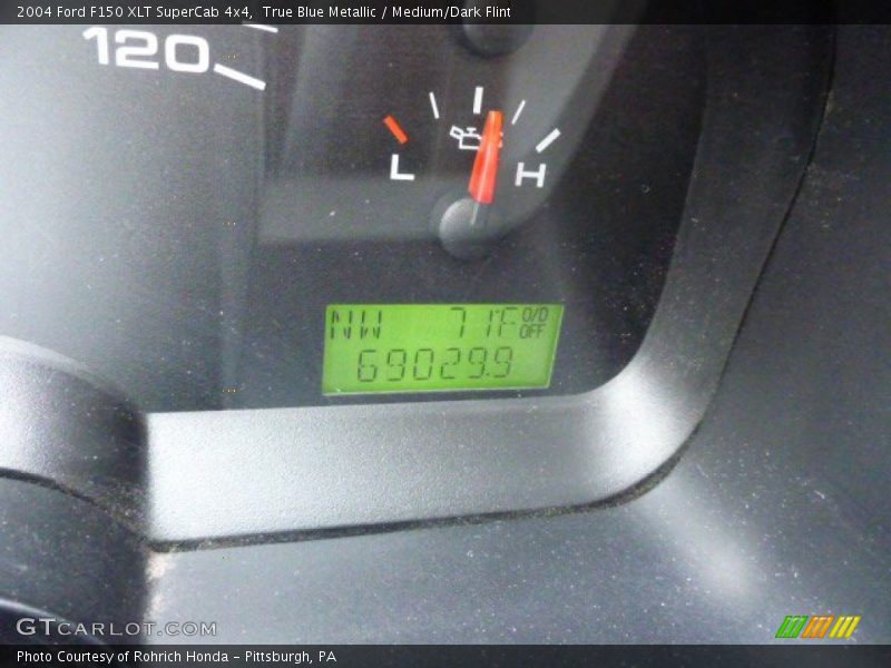 True Blue Metallic / Medium/Dark Flint 2004 Ford F150 XLT SuperCab 4x4
