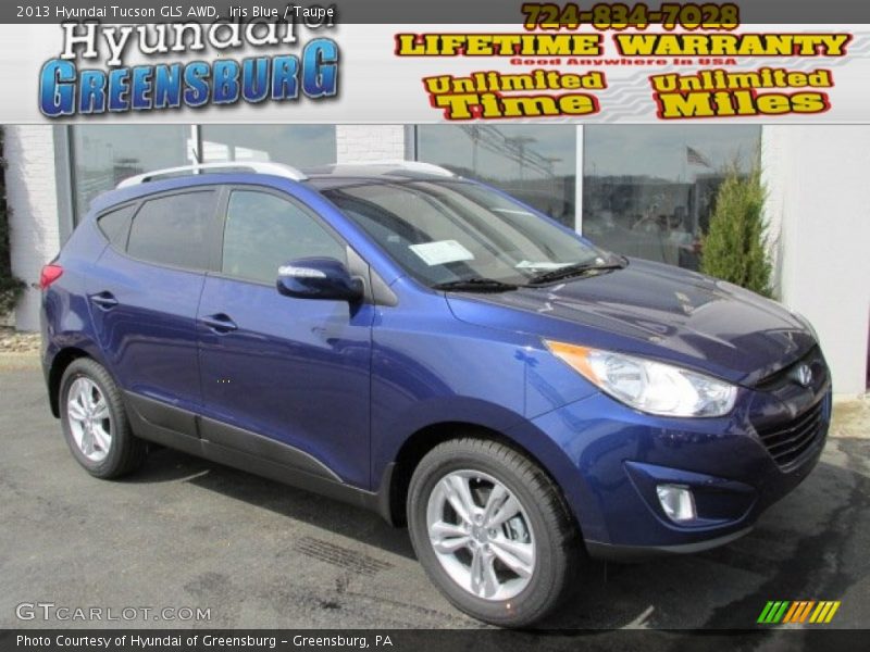 Iris Blue / Taupe 2013 Hyundai Tucson GLS AWD