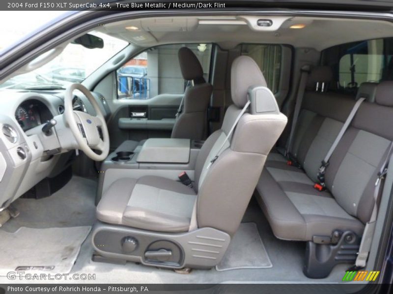 True Blue Metallic / Medium/Dark Flint 2004 Ford F150 XLT SuperCab 4x4