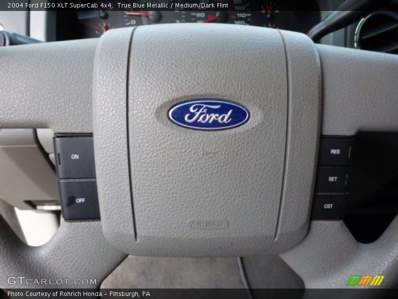 True Blue Metallic / Medium/Dark Flint 2004 Ford F150 XLT SuperCab 4x4