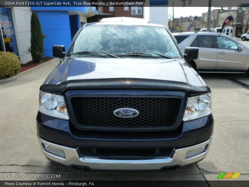 True Blue Metallic / Medium/Dark Flint 2004 Ford F150 XLT SuperCab 4x4