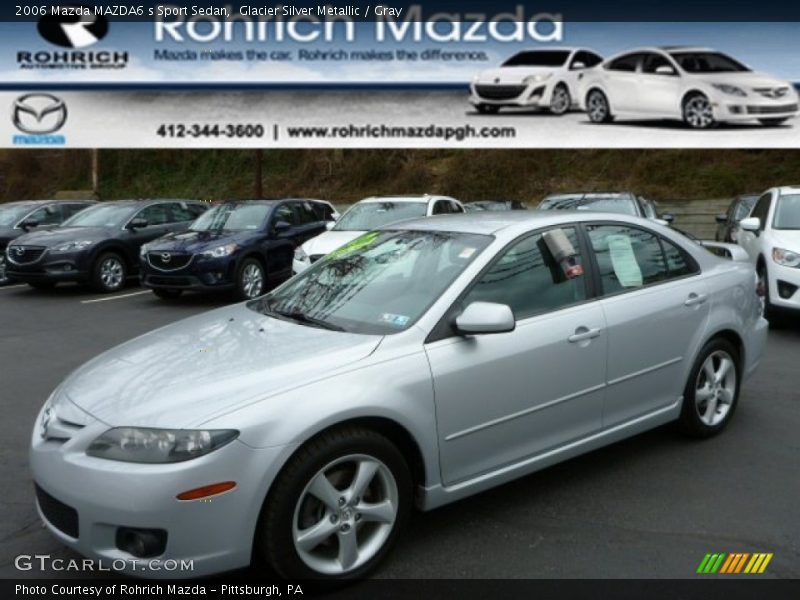 Glacier Silver Metallic / Gray 2006 Mazda MAZDA6 s Sport Sedan