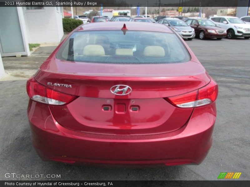 Sparkling Ruby / Beige 2013 Hyundai Elantra GLS