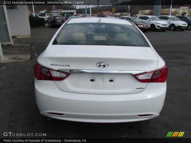 Shimmering White / Camel 2013 Hyundai Sonata Limited