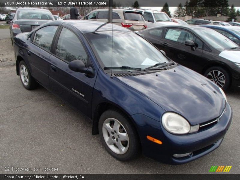 Patriot Blue Pearlcoat / Agate 2000 Dodge Neon Highline