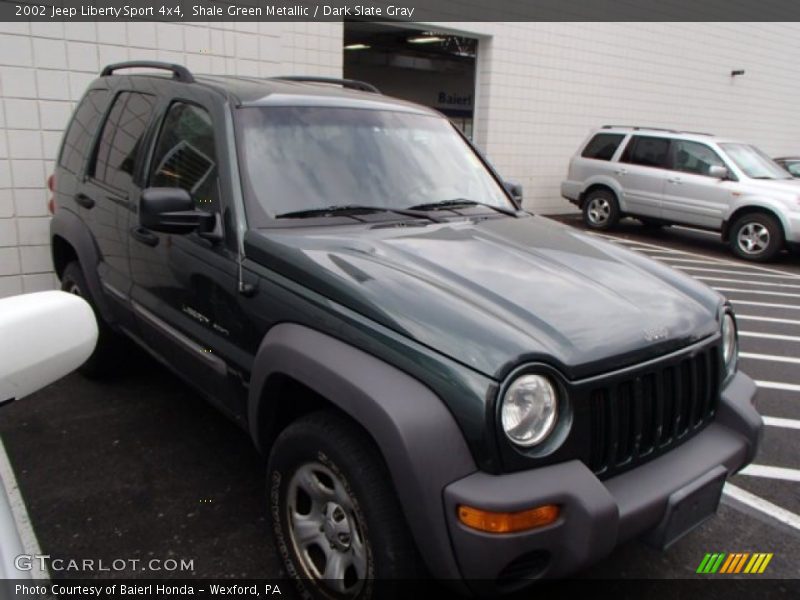 Shale Green Metallic / Dark Slate Gray 2002 Jeep Liberty Sport 4x4