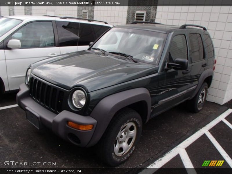Shale Green Metallic / Dark Slate Gray 2002 Jeep Liberty Sport 4x4