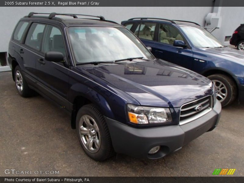 Regal Blue Pearl / Gray 2005 Subaru Forester 2.5 X