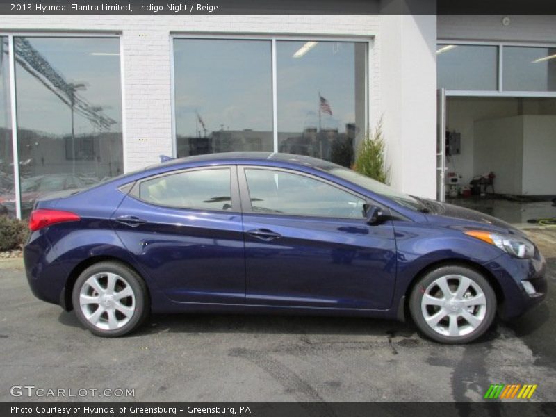 Indigo Night / Beige 2013 Hyundai Elantra Limited