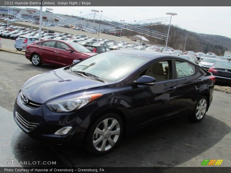 Indigo Night / Beige 2013 Hyundai Elantra Limited