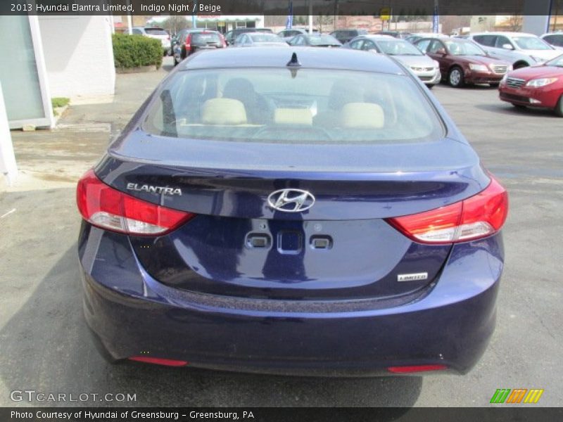 Indigo Night / Beige 2013 Hyundai Elantra Limited