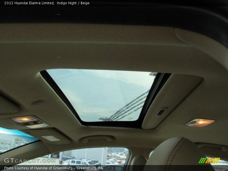 Indigo Night / Beige 2013 Hyundai Elantra Limited