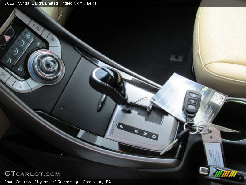 Indigo Night / Beige 2013 Hyundai Elantra Limited