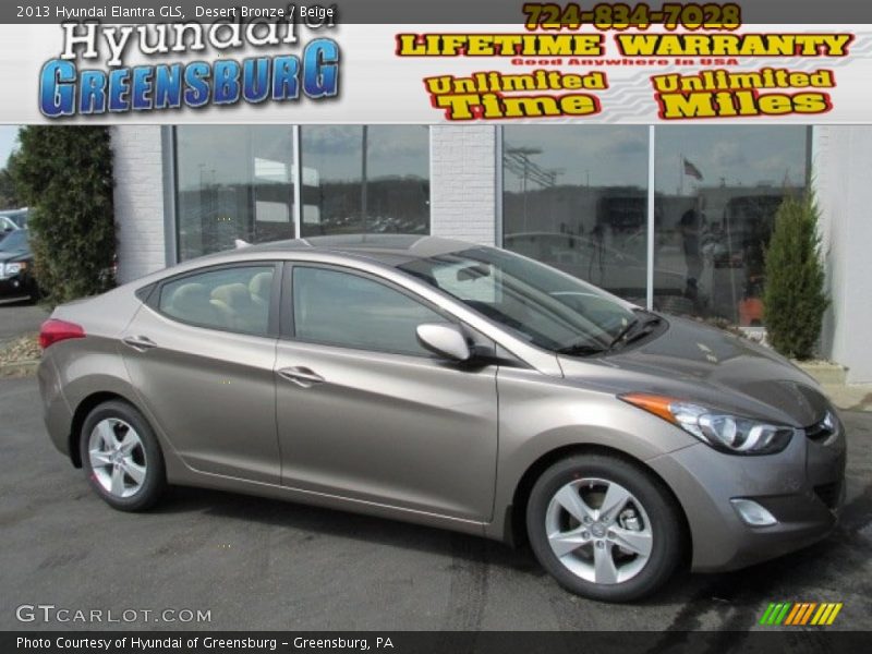 Desert Bronze / Beige 2013 Hyundai Elantra GLS