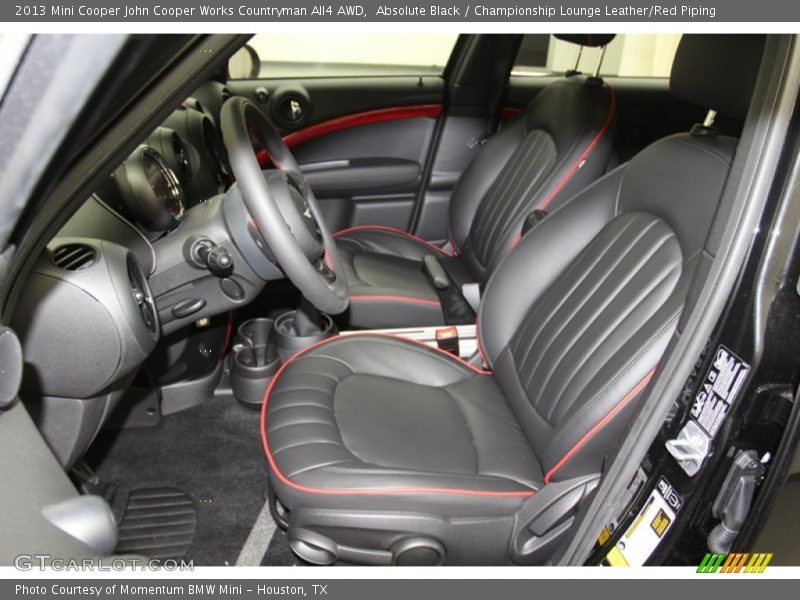  2013 Cooper John Cooper Works Countryman All4 AWD Championship Lounge Leather/Red Piping Interior