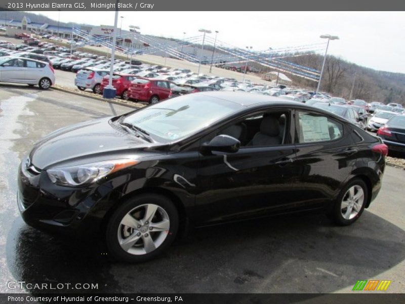 Midnight Black / Gray 2013 Hyundai Elantra GLS