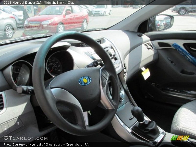 Midnight Black / Gray 2013 Hyundai Elantra GLS