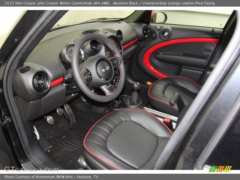  2013 Cooper John Cooper Works Countryman All4 AWD Championship Lounge Leather/Red Piping Interior