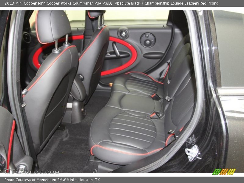 Rear Seat of 2013 Cooper John Cooper Works Countryman All4 AWD