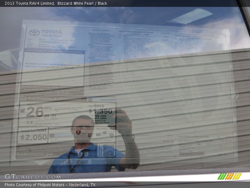 Blizzard White Pearl / Black 2013 Toyota RAV4 Limited