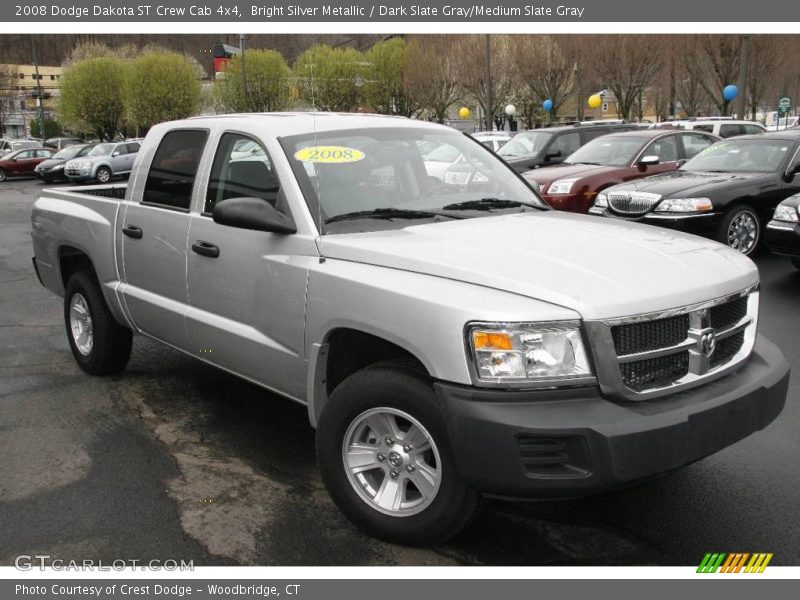 Bright Silver Metallic / Dark Slate Gray/Medium Slate Gray 2008 Dodge Dakota ST Crew Cab 4x4