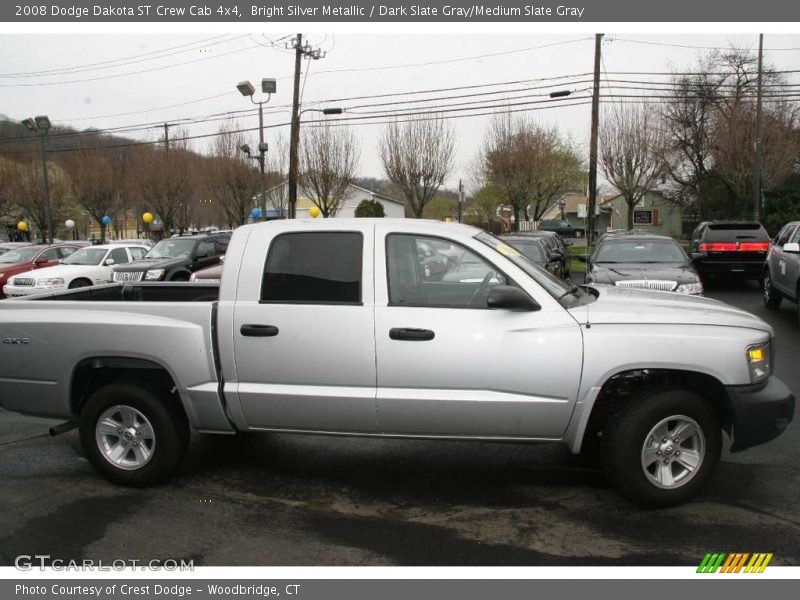 Bright Silver Metallic / Dark Slate Gray/Medium Slate Gray 2008 Dodge Dakota ST Crew Cab 4x4