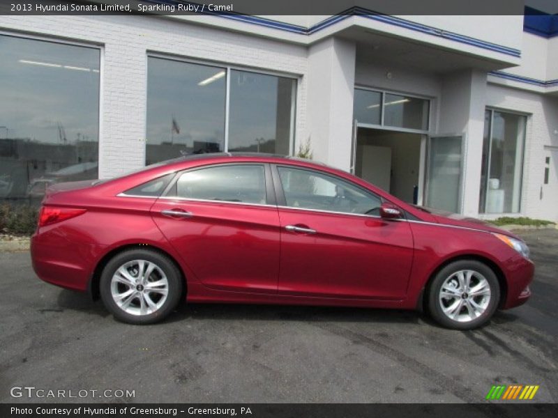 Sparkling Ruby / Camel 2013 Hyundai Sonata Limited